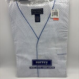 New Old Stock Surrey Pajamas Mens Size L Short Sleeve Knee Length PJs 1990s